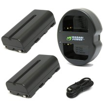 Wasabi Power Battery (2-Pack) And Dual Usb Charger For Np-F330, Np-F53 - £41.85 GBP
