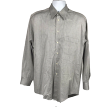 Alfani Button Up Collared Classy Dress Shirt ~ Sz 15 32/33 ~ Gray ~ Long... - $22.49