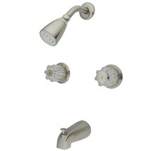 Kingston Brass KB141 Twin Acrylic Handle Tub and Shower Faucet, Polished... - £54.11 GBP+