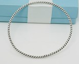 Tiffany &amp; Co Twist Rope Wire Bangle Bracelet Stacking in Sterling Silver - $149.00