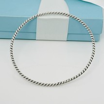 Tiffany &amp; Co Twist Rope Wire Bangle Bracelet Stacking in Sterling Silver - £119.08 GBP