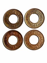 One Pice Hole Coin Set of All Dates 1943-44-45-47. British India 4 Coins... - £14.68 GBP