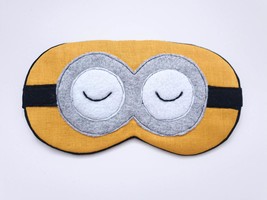 Minion eye sleep mask, Funny sleep mask, soft eye pillow for children, Organic - £25.65 GBP