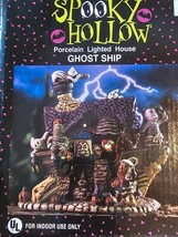 Spooky Town Ghost Ship Porcelain Light Decorative Halloween House Mummy Pumpkins - £15.02 GBP