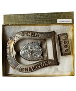 Vintage 1996 Kathy&#39;s Sterling Overlay PCHA Trophy Buckle Set End Tip Loo... - $1,889.61 MXN