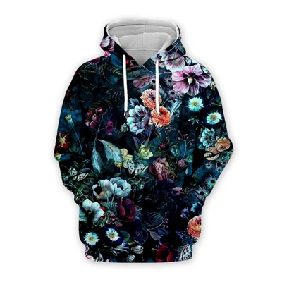 PL Cosmos  2019 Fashion Male Female flowers Hoodies painting  3D Printed streetw - £142.73 GBP