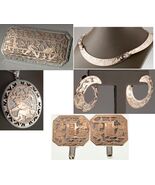 Antik Guatemala Maya Silber und Gold Ton Schmuck Viele 5 - $27,925.97 MXN