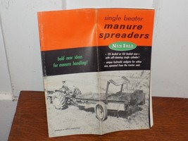 Vintage 1965 New Idea Single Beater Manure Spreader Pamphlet - $14.85