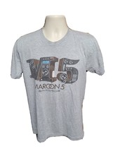 2015 Maroon 5 World Tour Adult Medium Gray TShirt - $277.45 MXN