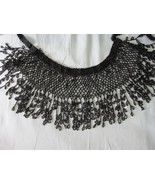 &quot;&quot;LARGE WIDE BEADED BLACK COLLAR NECKLACE&quot;&quot; - £9.63 GBP