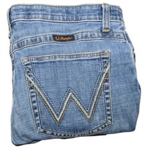 Wrangler Q Baby Jeans Womens Measured Sz 36x32 Blue Boot Cut Western Den... - £23.87 GBP