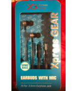 XPRESS GEAR WIRED EARBUDS w/ MIC &amp; Sonic Bass Samsung iPhone iPod iPad - £7.74 GBP