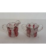 VTG. IMPERIAL GLASS #212 STAIN CREAMER SUGAR SET EUC RG84 - $30.00