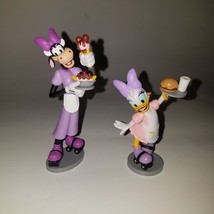 2 Disney Figures Daisy Duck Clarabelle Cow on Roller Skates Waitress Cak... - £11.61 GBP