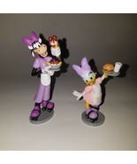 2 Disney Figures Daisy Duck Clarabelle Cow on Roller Skates Waitress Cak... - £11.63 GBP
