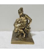 VTG Single Bronze Native American Indian Brave Scout Sculpture Bookend 1... - $124.88 CAD