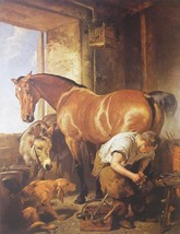 Shoeing - Sir Edwin Lanseer - Framed Picture 16&quot; x 12&quot; - £25.38 GBP