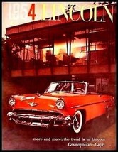 1954 Lincoln Deluxe Brochure Capri Cosmopolitan HUGE 54 - £19.90 GBP