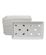 Pack Of 12 Ceramic White Neta Zara Sushi Case Plates With Drip Holes 9&quot; ... - $1,954.20 MXN