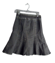 Relativity Denim Jean Skirt Women Size 6 Flared Tulip Hem Dark Wash Mode... - $16.82