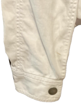 Coldwater Creek Ivory Cotton Classic Fit Denim Jean Jacket Women's Lg. (14) image 8