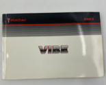 2003 Pontiac Vibe Owners Manual Handbook OEM K02B15028 - £25.17 GBP