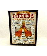 &quot;Cheers Around The World&quot;, 12.5 x 16 Metal Poster, Bar/Man Cave Decor, #... - $13.41 CAD