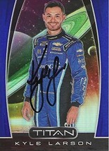 Autographed Kyle Larson 2020 Panini Chronicles Titan Racing Rare Blue Prizm (#42 - £70.49 GBP