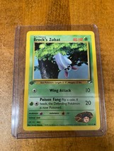 Brock&#39;s Zubat Gym Challenge 74/132 Pokemon 1st Edition Card Common - £11.18 GBP