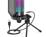 Gaming Usb Microphone For Pc Ps5, Condenser Mic With Quick Mute, Rgb Ind... - $60.99