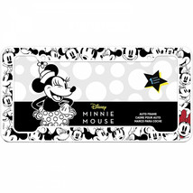 Disney Minnie Mouse Black And White License Plate Frame Multi-Color - £10.99 GBP