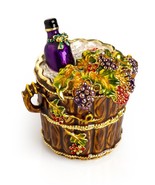 Keren Kopal Wine Graps Bucket Hand made Trinket box Decorated &amp;Austrian ... - $53.10