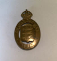 On War Service 1915 Cap Badge Kc Brass No 25530 Maker Jr Gaunt Wwi Uk - $26.46