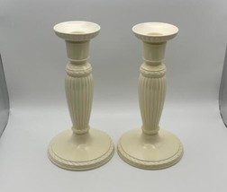 Pair of Wedgwood EDME 8&quot; Tall Candlesticks Made in England - £70.88 GBP