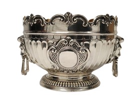 Vintage SILVER PLATED MONTEITH BOWL LION&#39;S HEAD - $127.71