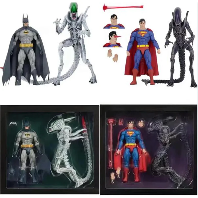 NECA Batman Aliens VS Superman Aliens 2019 Movies PVC Action Figure Bruc... - $66.75+