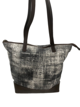 Vida Leather Trimmed Fabric Tote Bag, Brown/Cream - $231.44 MXN
