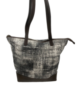 Vida Leather Trimmed Fabric Tote Bag, Brown/Cream - $228.10 MXN