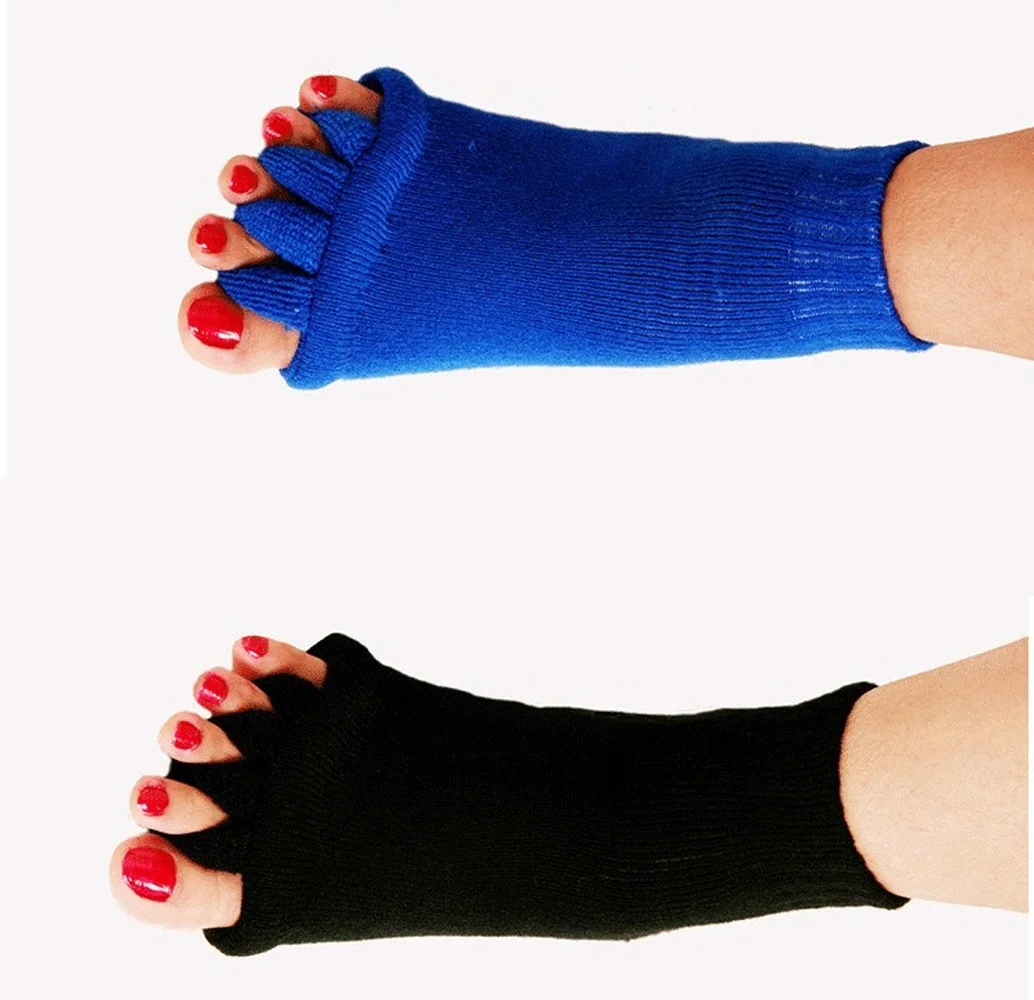 House Home 1Pair Five Toes Separators Foot Sock Hallux VaAus Corrector Bunion Ad - £20.04 GBP