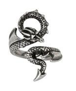 Alchemy Gothic Dragons Lure Wrap Ring Draconic Fantasy Fine English Pewt... - £21.85 GBP