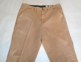 Tre Vero Size 34W 34L CLASSIC FIT Pecan Cotton New Mens Flat Front Pants - $79.20