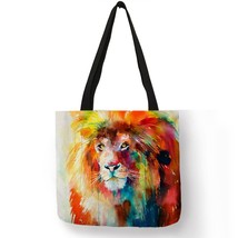 Rcolor animal art tote bag for women student girl unique school bags travel beach totes thumb200