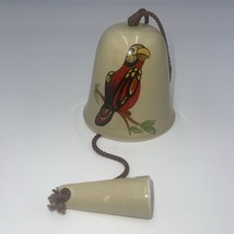 1983 Vintage Paul Marshall Products Inc. Art Pottery Parrot Bird Bell Windchime - £16.03 GBP