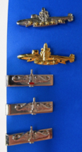 Lot of 5 Vintage US Navy Submarine Tie Clip Bars And Combat Patrol Pins ... - £50.24 GBP