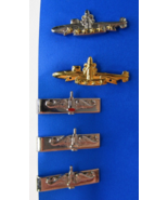 Lot of 5 Vintage US Navy Submarine Tie Clip Bars And Combat Patrol Pins ... - £50.39 GBP
