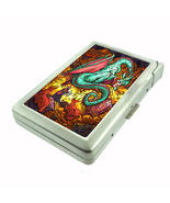 Gold Dragon Em1 Cigarette Case with Built in Lighter Metal Wallet - $20.74