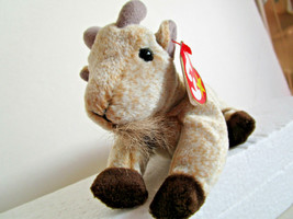 TY Beanie Babies GOATEE Goat gray PLUSH TOY Hang Tag 1998 Tush Tag 1999 ... - $6.92