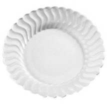 98/Pack - Fineline Flairware 206-CL 6 Clear Plastic Plate - £36.08 GBP