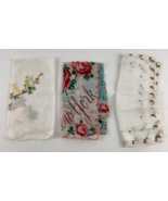 Women Handkerchief Lot New York State Happy Birthday Ranshaw Floral Vint... - £38.77 GBP