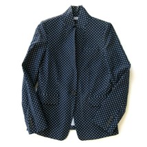 NWT J.Crew Polka-dot Regent Blazer in Navy Blue Ivory Linen Jacket 0 - £51.83 GBP